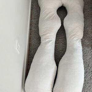 White Cotton Body Pillow. Basically new.
